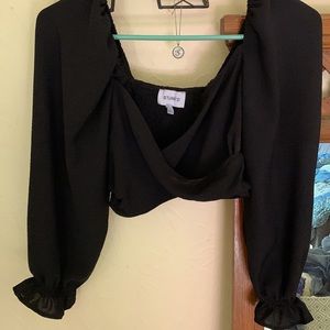 Cropped long sleeve shirt